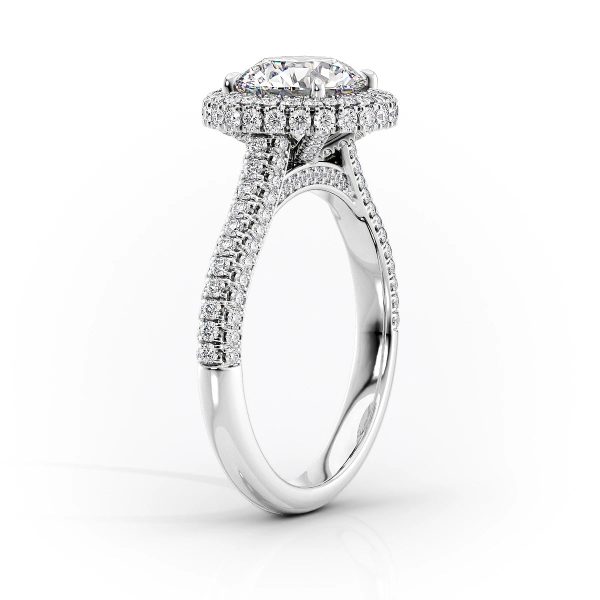 The Kylie Set With A 2 Carat Round Moissanite Online Hot Sale