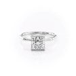 The Eve Set With A 4 Carat Princess Moissanite Hot on Sale