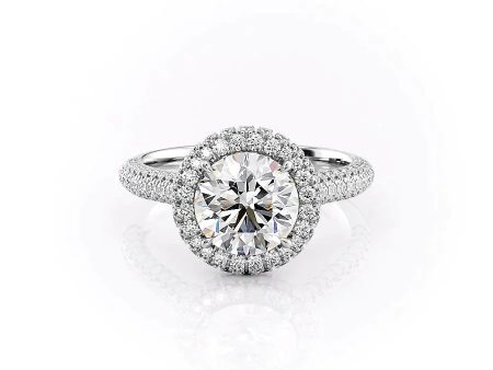 The Kylie Set With A 2 Carat Round Moissanite Online Hot Sale