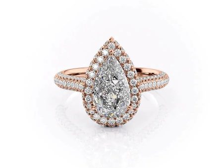 The Kylie Set With A 5 Carat Pear Moissanite Fashion