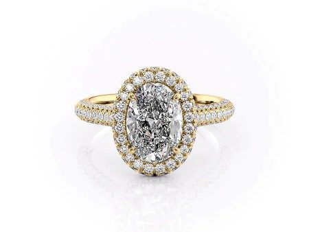 The Kylie Set With A 5 Carat Oval Moissanite Online Hot Sale